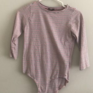 Striped girls body suit